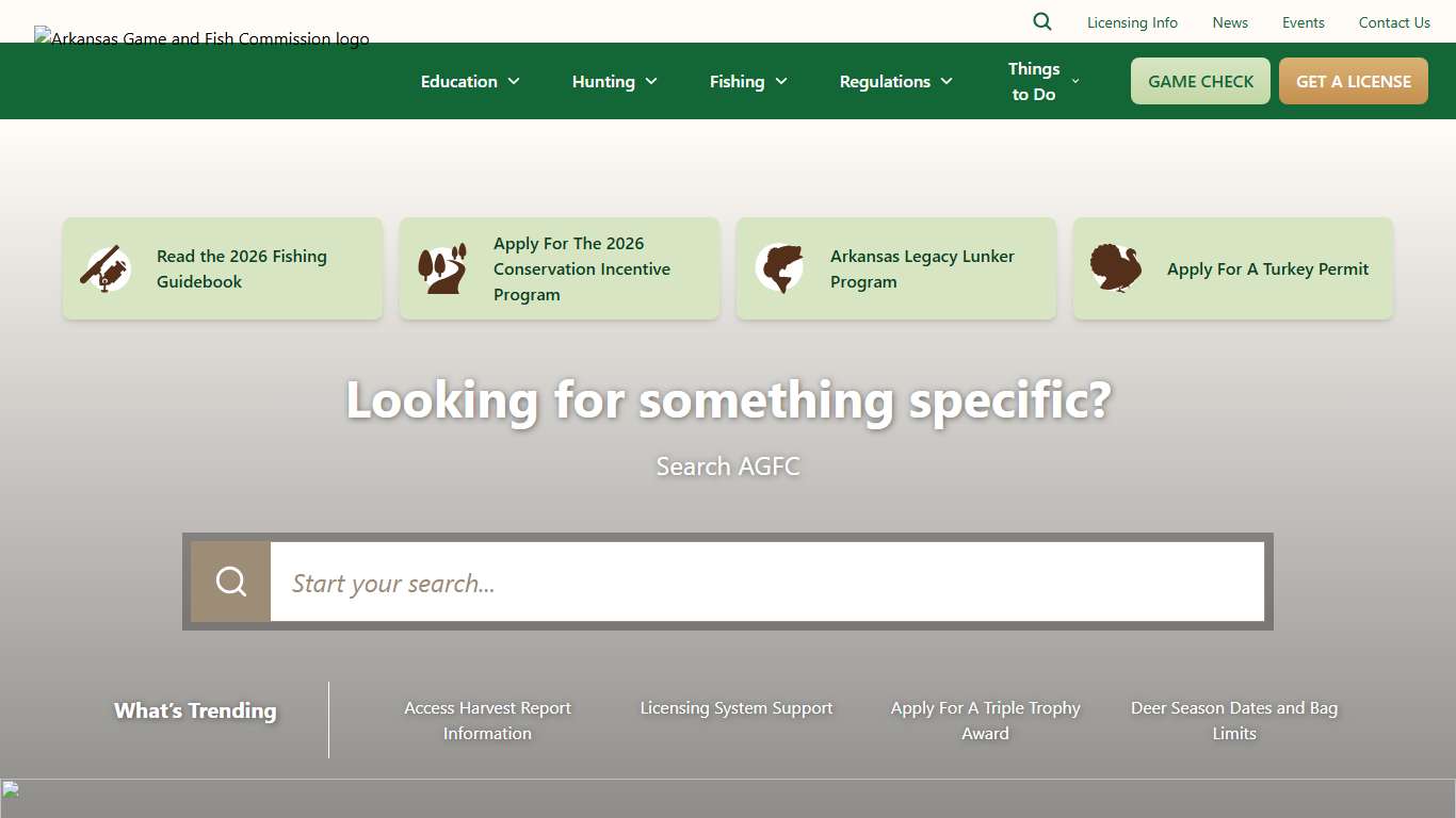 Arkansas Game and Fish Commission The Natural State Awaits